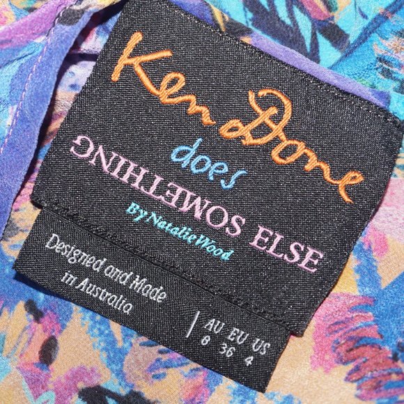 Ken Done Does something Else Natalie Wood Electric Sekki Silk Dress - Picture 3 of 7